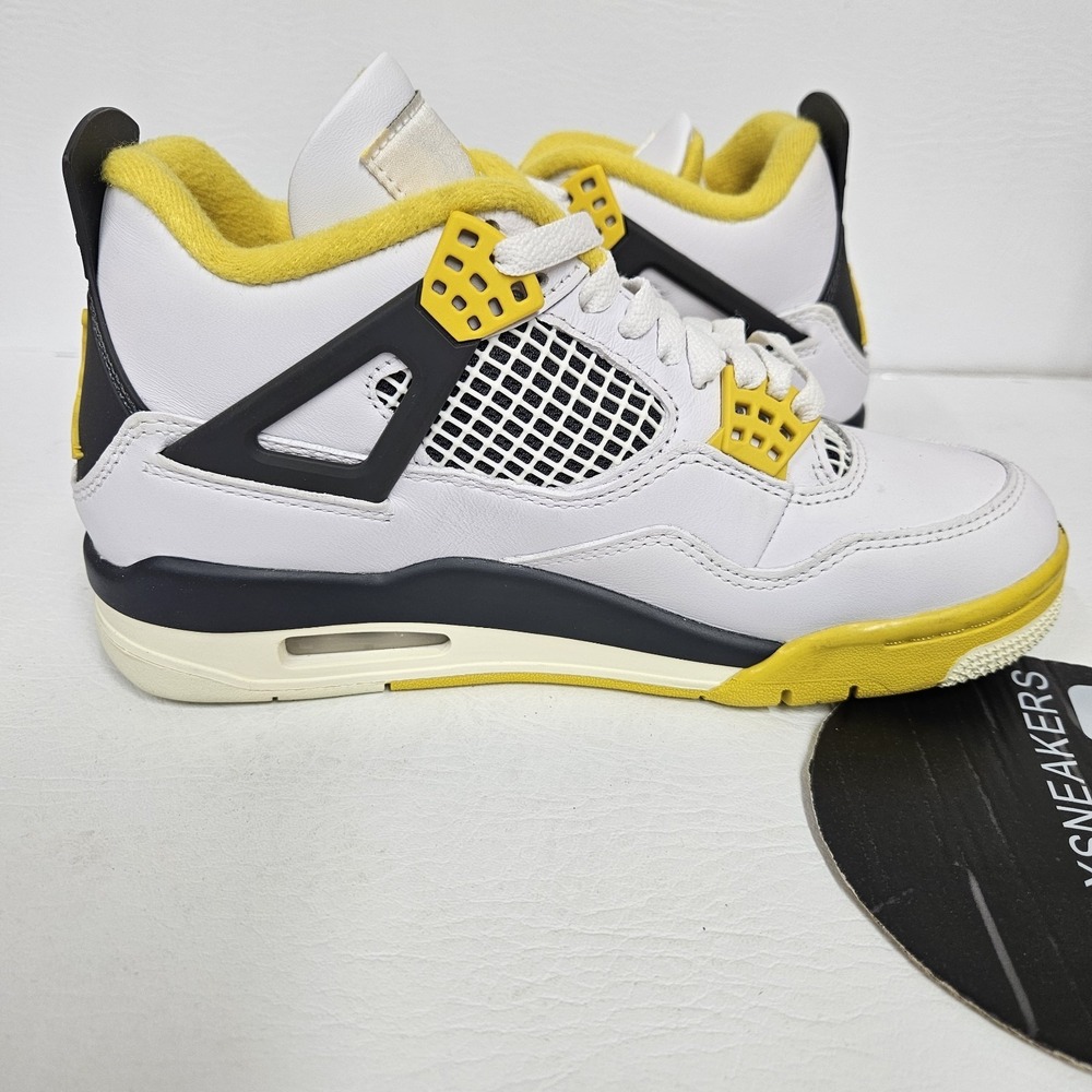 Nike Air Jordan 4 Retro Vivid Sulfer White AQ9129-101 Women's Size 6.5 B GRADE - Picture 5 of 7